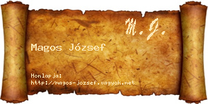 Magos József névjegykártya